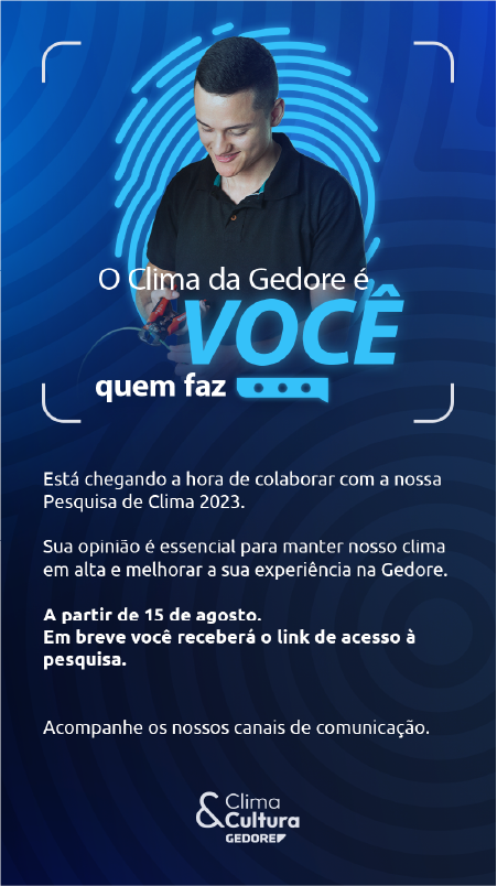 Peça da Fase 2 — O Clima da Gedore é você quem faz