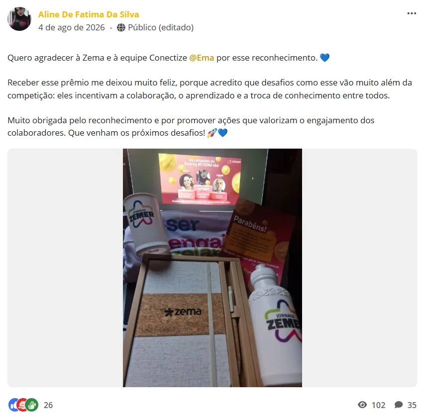 Vencedoras compartilhando a premiação no Conectize