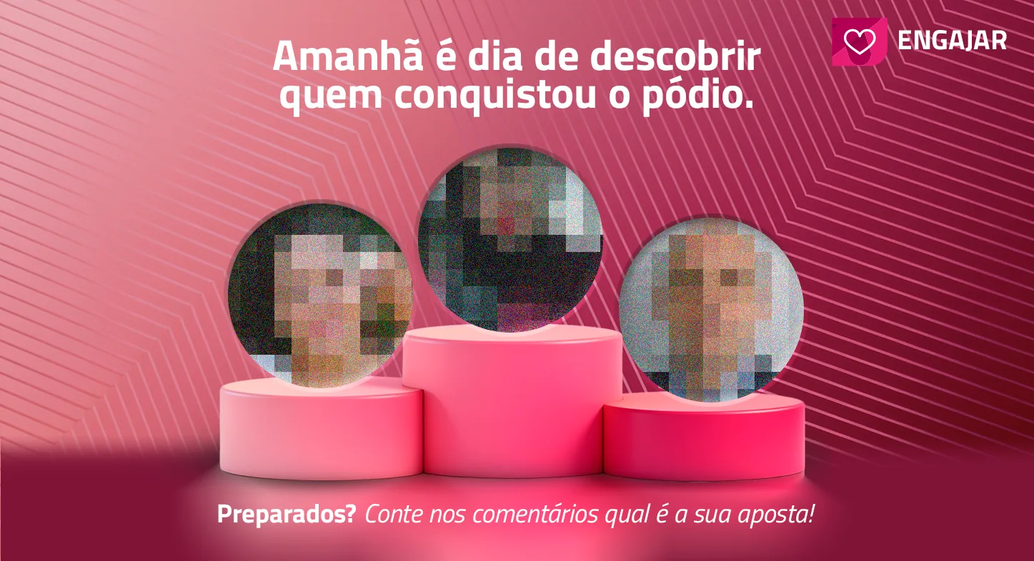Conteúdos de expectativa antes da revelação do pódio
